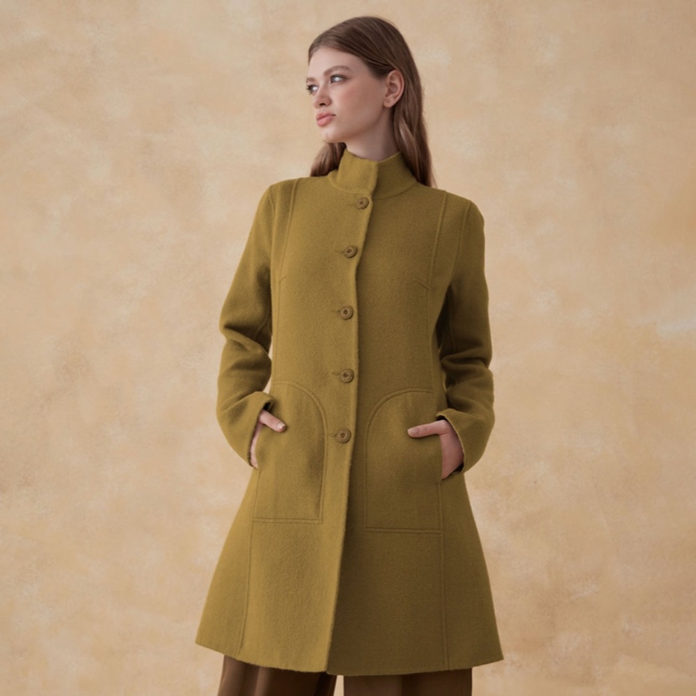 REVERSIBLE BABY ALPACA COAT - SOL ALPACA